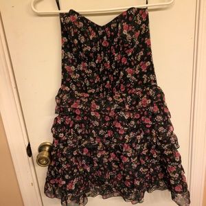 Guess strapless floral dress